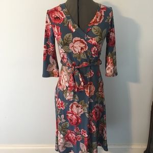 Lara fashion flowered fall boutique dress